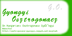 gyongyi osztrogonacz business card